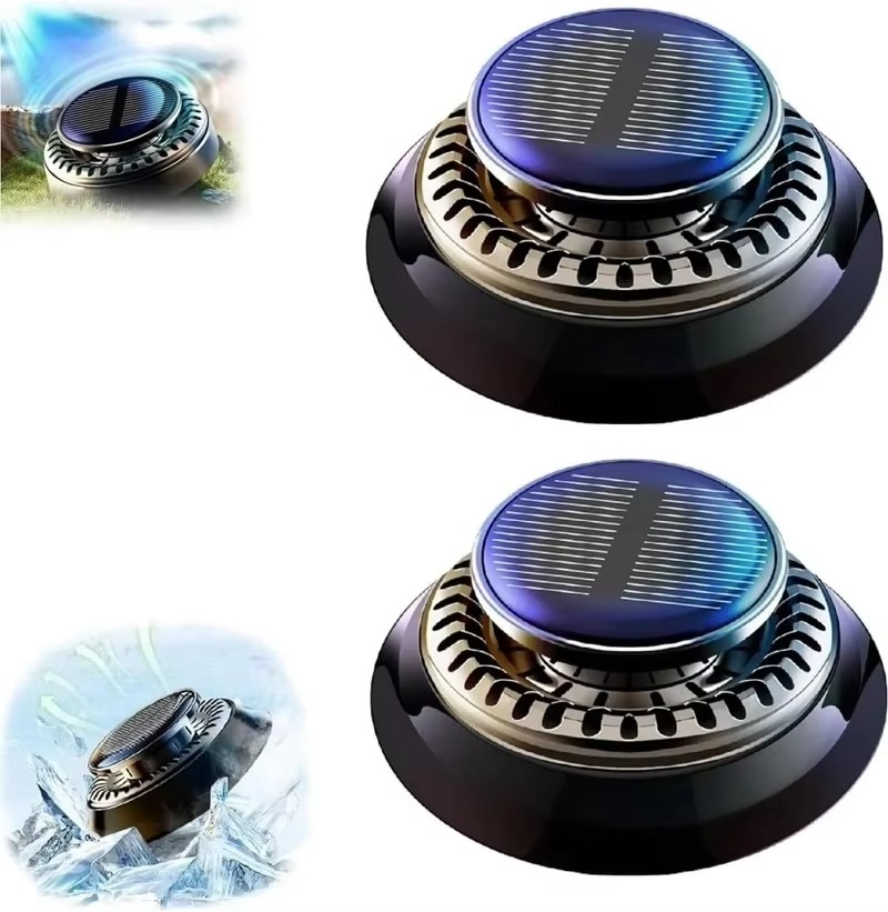 Car Air Freshener, Solar Rotating Car Essential Oil Diffuser, Car Interior Decor Accessories, Odor Eliminator For Car Office Home Car Aromatherapy Car Essential Oil Diffuser Auto Diffuser